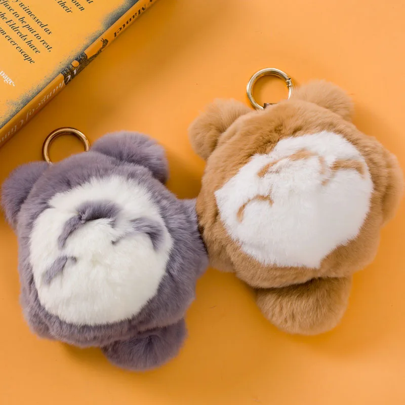 

18cm High Quality Totoro Plush Toy Mini Totoro Small Pendant Bag Decoration Doll Car Rabbit Fur KeyChain Gift For Girlfriend