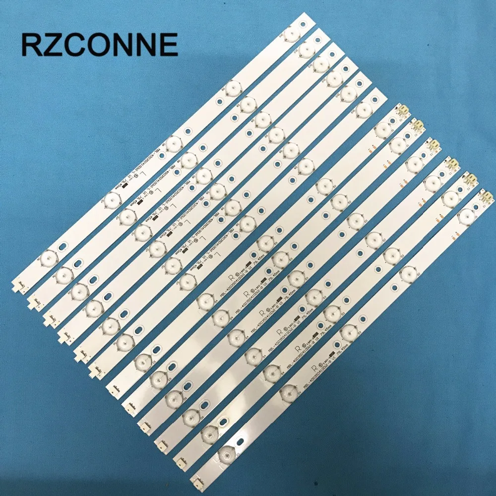 6set 40'' 775mm*17mm 10leds LED Backlight Lamps LED Strips w/ Optical Lens Fliter for TV Monitor Panel New