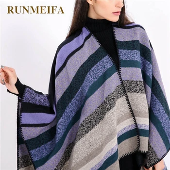 

[RUNMEIFA] 2018 Brand Scarf Women Winter Cashmere Wool Thicken Warm Soft Scarf Shawls Scarves Fashion Lady Blanket Scarf Shawl