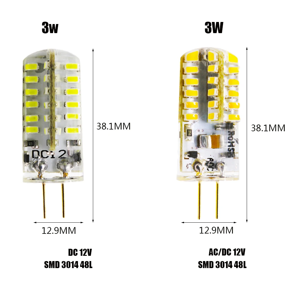 Светодиодная лампа G4 12 В AC DC SMD 2835 3014 точесветильник светильник с углом луча 360