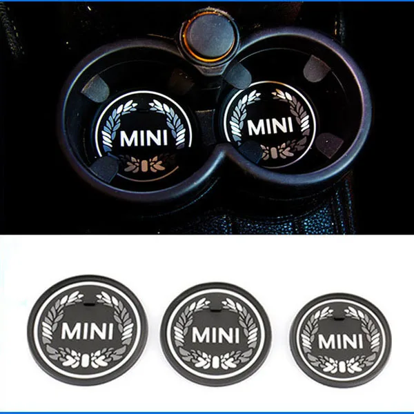 

2pcs rubber car cup pad car Interior sticker for bmw MINI COOPER CLUBMAN COUNTRYMAN PEACEMAN R57 R58 R59 R60 F56 F55 F60