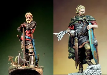 

Assembly Unpainted Scale 1/32 54mm Gallic Warrior and Knight with War Historical Resin Model Miniature Kit