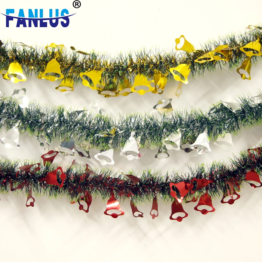 

2.5M Plastic Christmas Hanging Strips Decorations For Home Happy New Year Xmas Tree Ornaments Decor For Home Garden Christmas