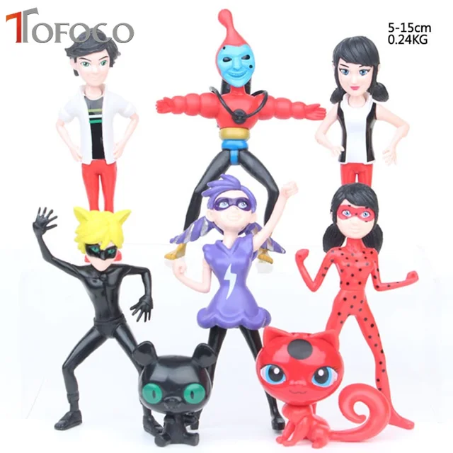 tofoco 8pcs set miraculous ladybug action figure dolls toy tales of tofoco 8pcs set miraculous ladybug action figure dolls toy tales of cat noir model toy