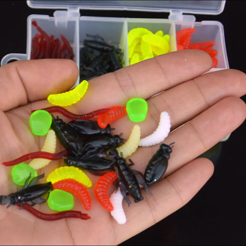 Soft Worm Lure Lure Set Head Jig Hooks Fishing Baits Set Tacklein