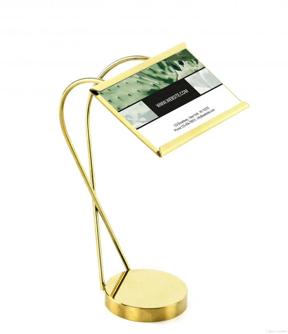 Европейская металлическая стойка для демонстрации имени и карты ресторанная