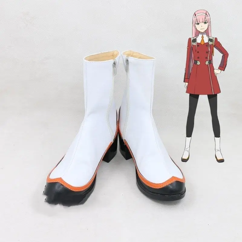 

Hot Anime DARLING in the FRANXX Strelizia 02 ZERO TWO Cosplay Shoes Ankle Boot New