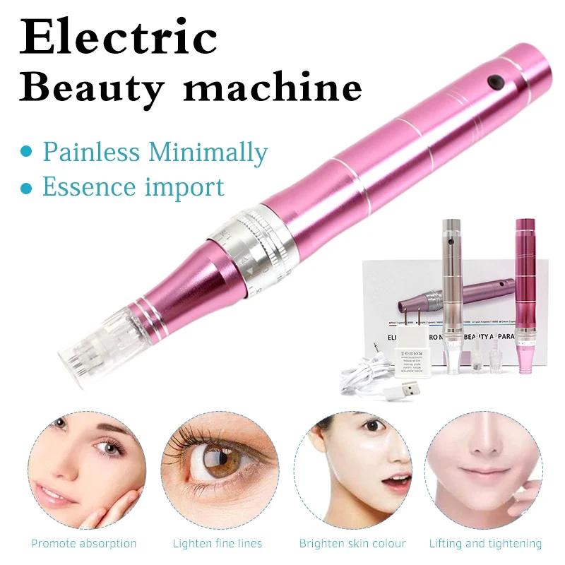 

Electric Wireless Derma pen BB Glow Treatment machine with 5 speeds Remove Scar Reduce Wrinkles Scar Marks for Skin Care Tools