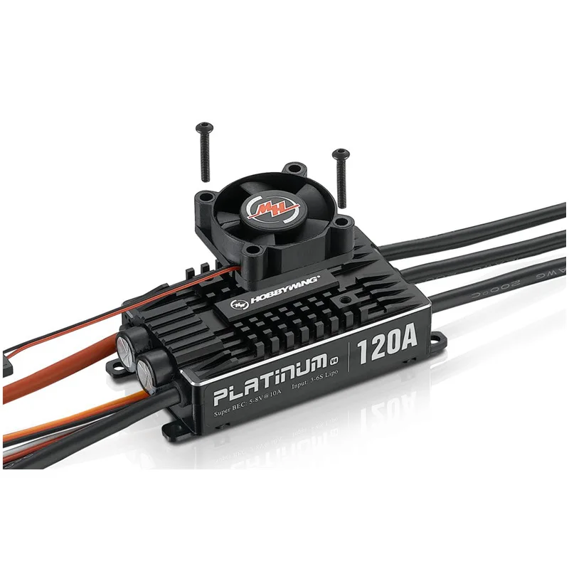 

Hobbywing Platinum 120A V4 30203401 3-6S LiPo brushless ESC for RC helicopter airplane EDF