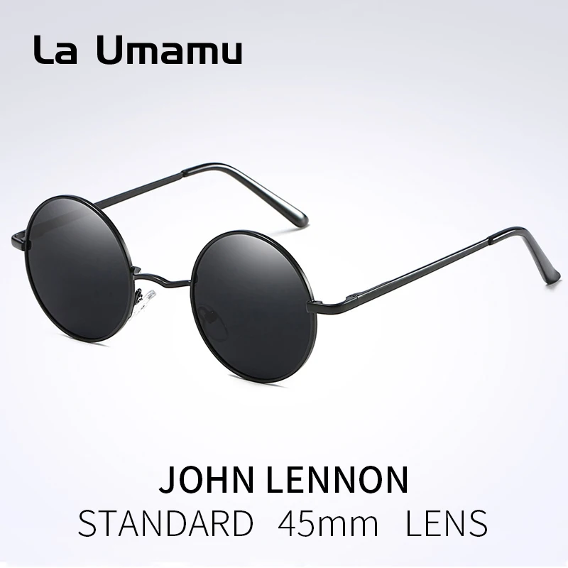 

2018 New Classic Polarized Round Sunglasses Men Small Vintage Retro Mirror John Lennon Glasses Women Driving Metal Eyewear Brand