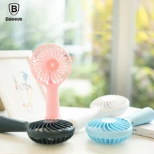 Baseus Protable Handheld Fan 3-Speed Mini USB Rechargeable Fan with 1500mAh Powerbank Battery Quiet Desktop Personal Cooling Fan