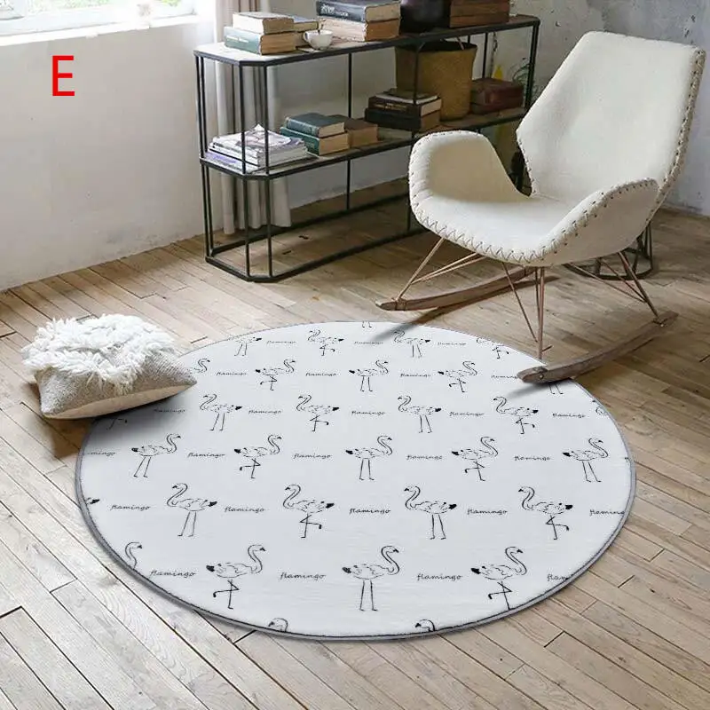 Скандинавские серые круглые ковры для гостиной, компьютерный стул, Детская игровая палатка, напольный коврик, коврик для гардеробной и ковры