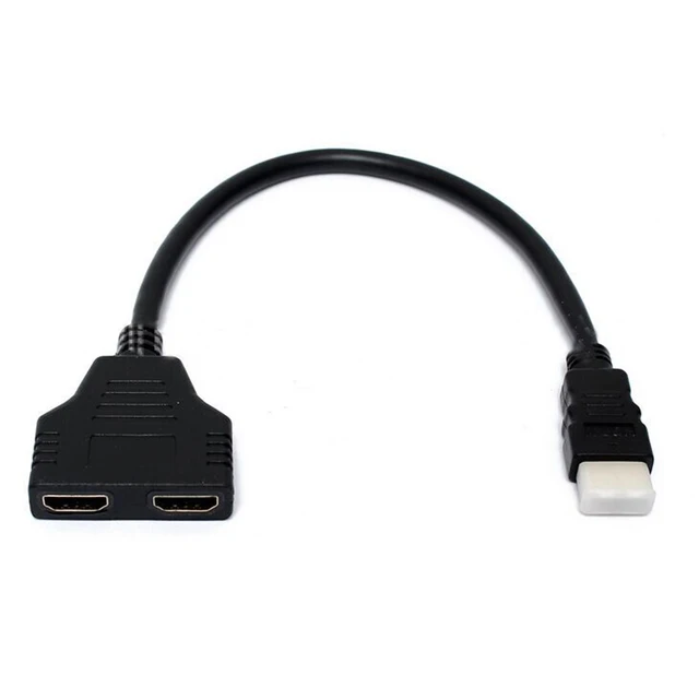 Larryjoe New Arrival Cable HDMI Splitter Cable 1 Male To Dual HDMI 2 Female Y Splitter Adapter in HDMI HD LED LCD TV 30cm