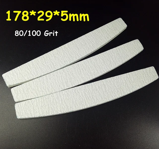 2pcs Pro 80 100 Gray Nail Buffer Boat Sanding Sandpaper Files 2pcs Pro 80 100 Gray Nail Buffer Boat Sanding Sandpaper Files Double Sided Thick