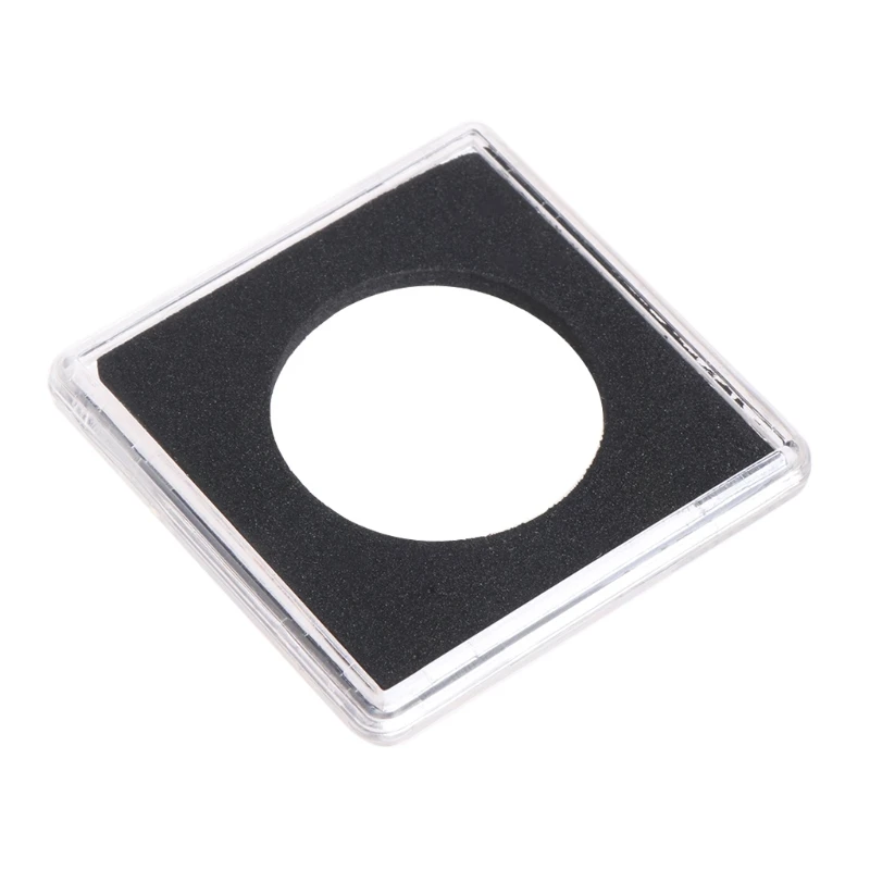 Ювелирные изделия Монета ящик для хранения квадратный прозрачный чехол поставки 24.5mm26.5mm29.5mm32.5mm40.5mm
