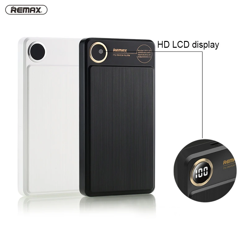 Remax 20000mAh LCD Внешний аккумулятор Двойной USB портативный зарядный внешний для Xiaomi mi