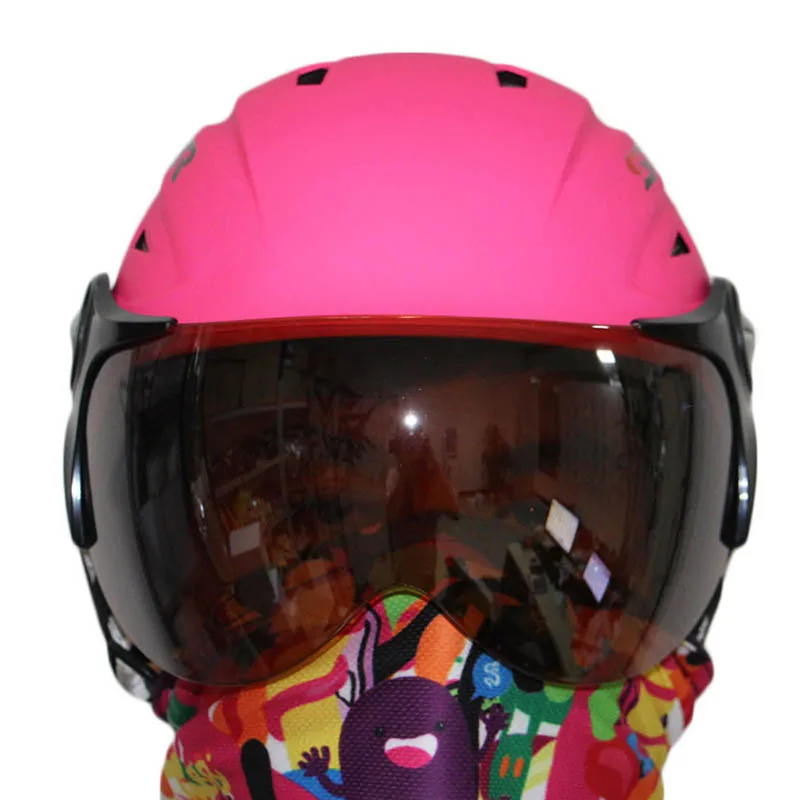 Prix pour Dropshipping Livraison gratuite nouvelle hiver anti-brouillard casque avec visière ski neige casque de sport produit sécurité rose de patinage casque Prix pour Dropshipping Livraison gratuite nouvelle hiver anti-brouillard casque avec visière ski neige casque de sport produit sécurité rose de patinage casque