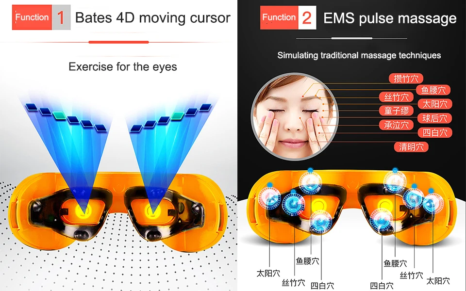 PRCMISEMED Wireless Charging Eye Protection Instrument 3D Recovery Training Treatment EMS Pulse Child Myopia Treatment Massager