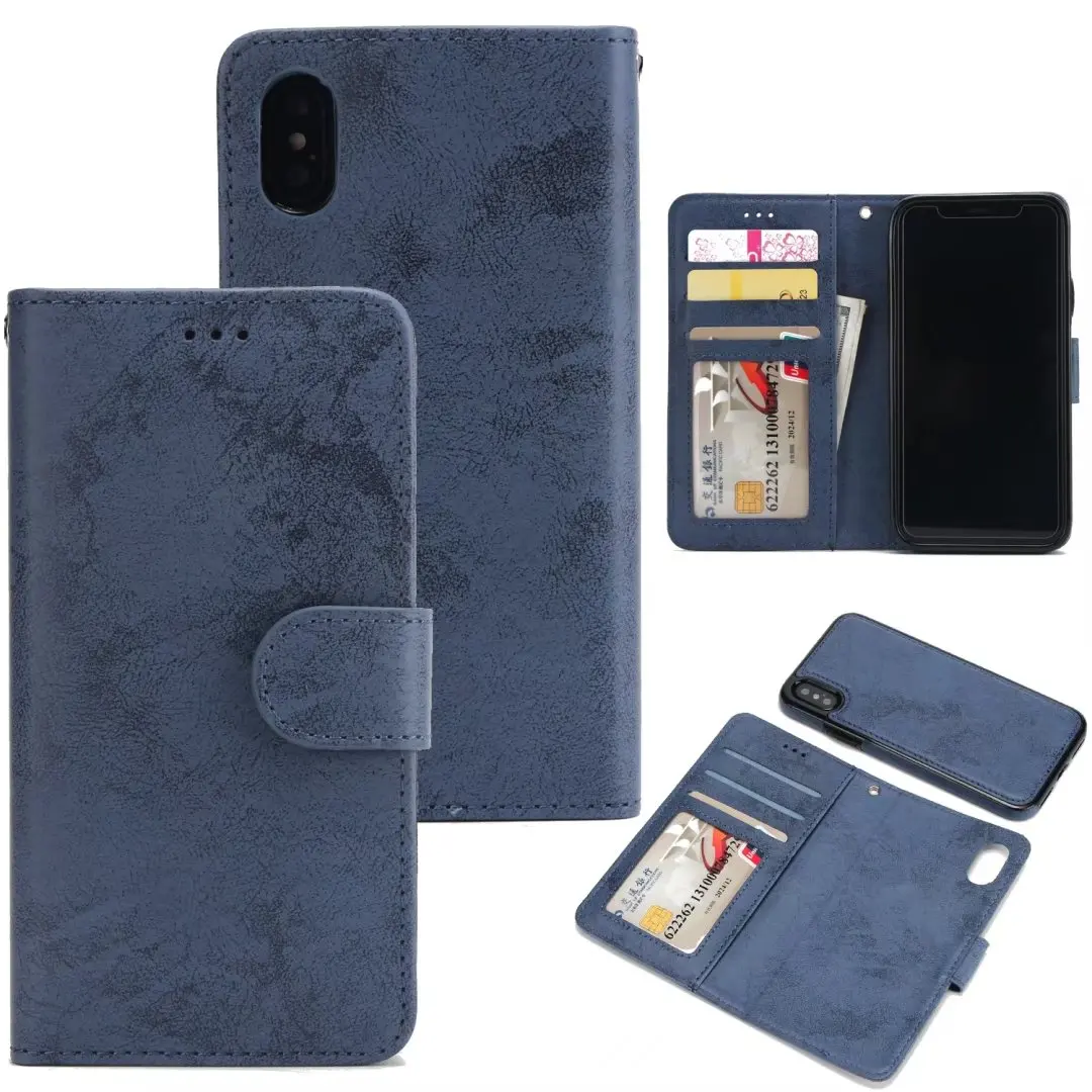 Luxury Slim Hybrid 2-in-1 Vertical Flip Card Holder Leather Retro wallet X Cover Case For iPhone case | Мобильные телефоны и