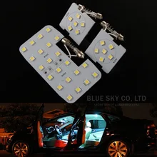 ¡3 uds! Luz LED blanca para lectura de coche, lámpara Interior para KIA RIO K2 2006-2017/Hyundai Solaris Accent