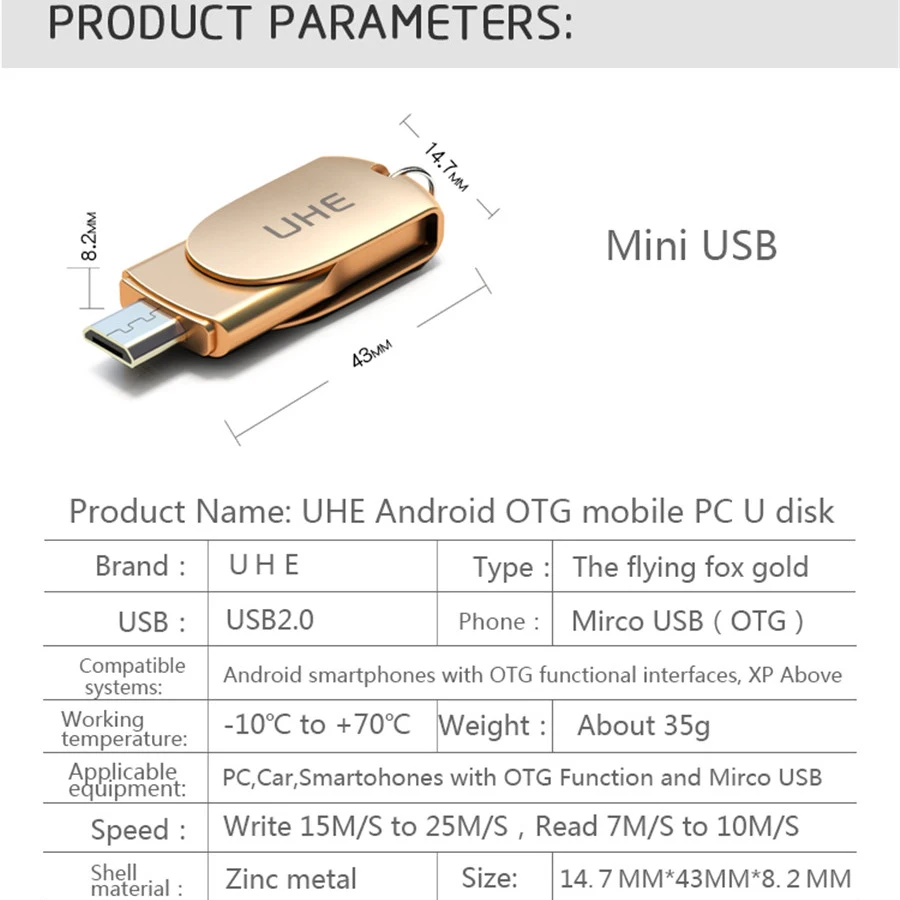 5-UHE-New-gold-Metal-OTG-pen-drive-16GB-32GB-can-Customized-Logo-micro-usb-flash-driver