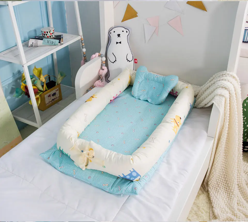 Детская кровать для новорожденных в кровать Co Sleeper детская кроватка портативный моющийся туристическая детская кроватка мягкий хлопок