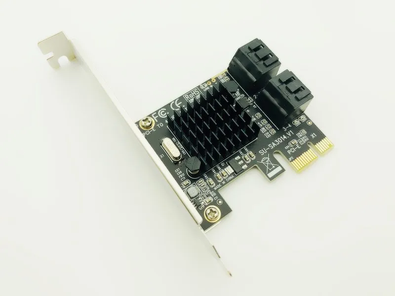 Плата расширения PCI E Express для SATA 3 0 с кронштейном 4 порта III 6 Гбит/с ПК компьютерным