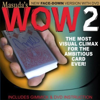 

Wow 2.0 (Face Down Version ) magic trick Card Sleeve with Card Back Design Magic props Change Gimmick Mentalism 81007