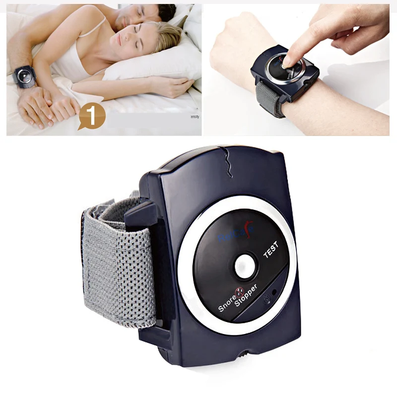 

Smart Snore Stopper Biosensor Infrared Ray Detects Anti Snor Device Wristband Watch Sleeping Aid