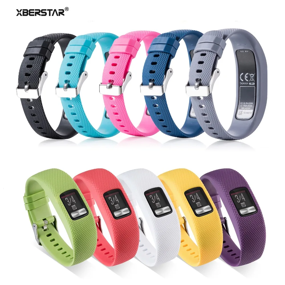  Silicone Wristband Strap Holder for Garmin VivoFit 4 Fitness Activity Tracker Watch Band Replacemen - 32981293117