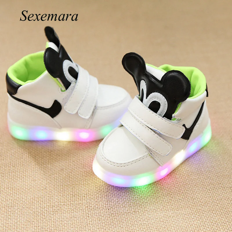 2017 Kids Light Up For Toddler Boy Shoes Tenis Casual Luminous Sneakers