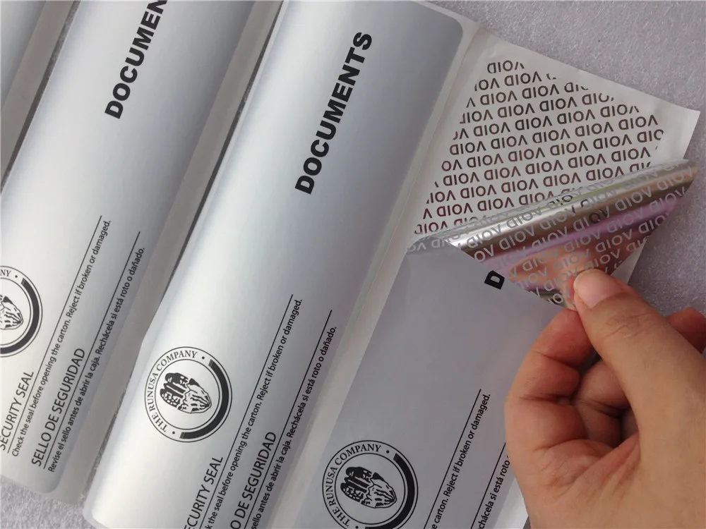 Buy 1000pcs Free shipping custom self silver VOID