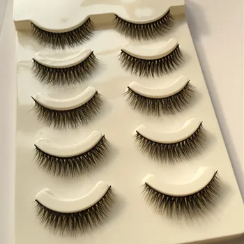 

5 pairs Manual Short False Eyelashes 3D multi-layer Cross Messy Natural Eye Lashes Daily Makeup Fake Eyelashes-026