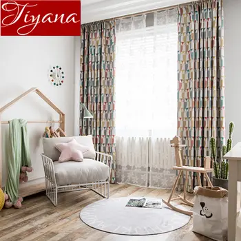 

Kids Curtain Blackout Cartoon Owl Printed Colorful Design Curtain for Window Bedroom Sheer Fabrics Treatment Drapes X420 #30