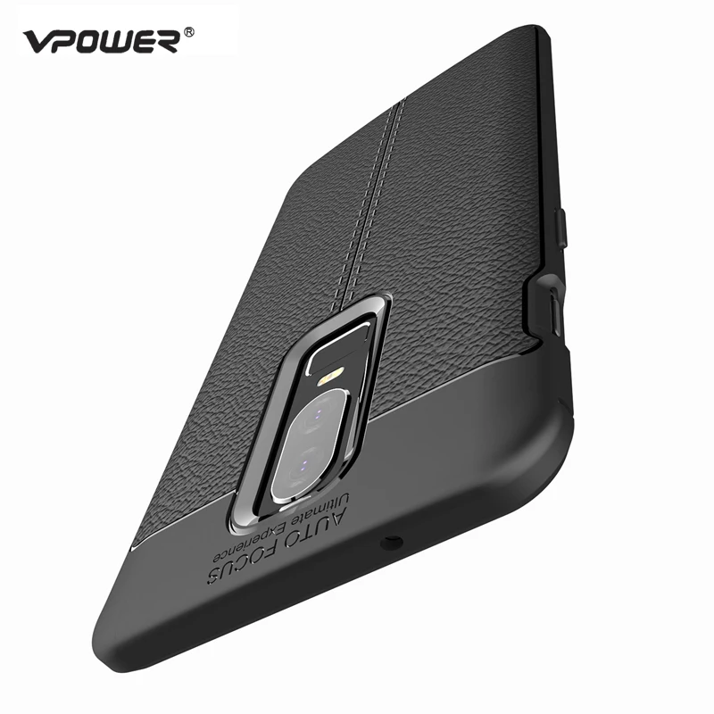 

Oneplus 6 Case Cover Vpower Lichee Pattern Anti-knock Soft Silicone Ultra Slim Cases For OnePlus 6 One Plus 6 Funda Back Covers