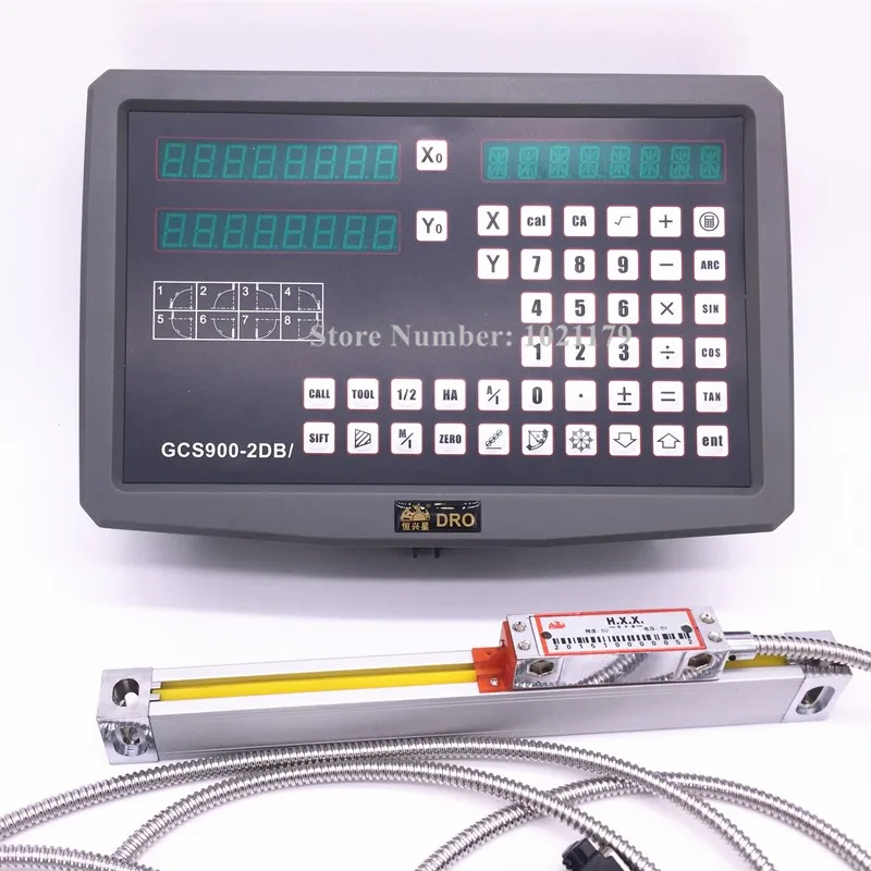 

GCS900-2DB 2 Axis Milling Lathe DRO Digital Readout and 2 Pieces 0-1000mm Linear Scale (Complete set with accessories)