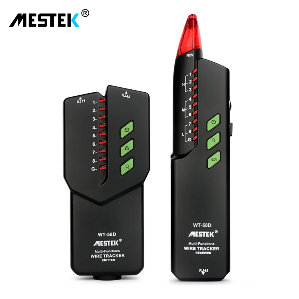 

MESTEK RJ11 RJ45 No Interference Telephone Wire Tracker Tracer Toner Ethernet Lan Network Cable Tester NVC Detector Line Finder