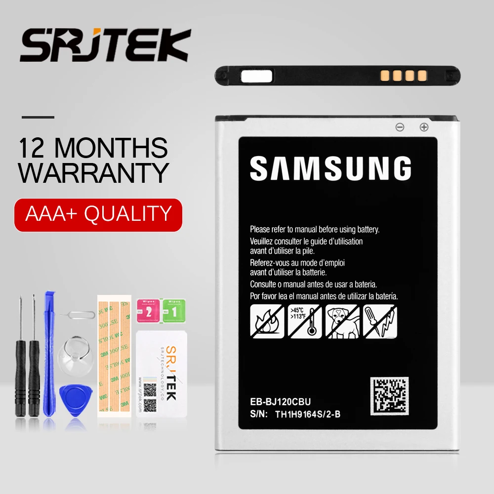 Srjtek For Samsung Galaxy J1 2016 Battery With Tools EB-BJ120CBU 2050mAh Replacement Parts Express 3 For Samsung J120 Battery Srjtek For Samsung Galaxy J1 2016 Battery With Tools EB-BJ120CBU 2050mAh Replacement Parts Express 3 For Samsung J120 Battery