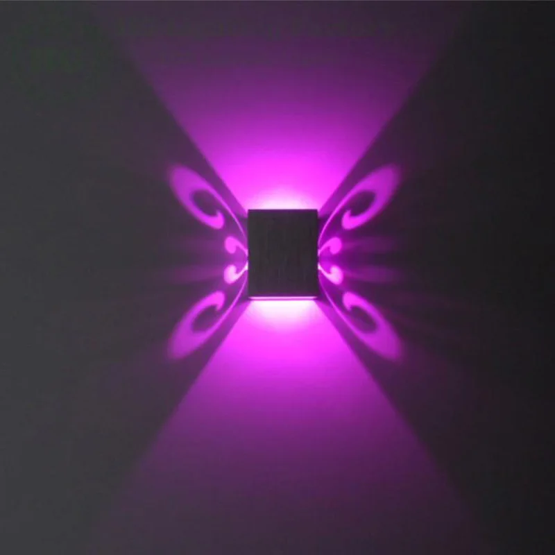 Настенный светильник с бабочкой 3 Вт LED Бра светодиодный настенный алюминиевый