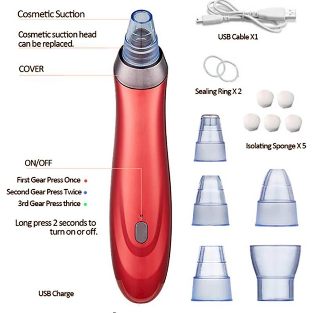 OEDOBlackhead удаление инструмент лицевой очиститель пор Красота устройства USB Перезаряжаемые инструмент для очищения кожи