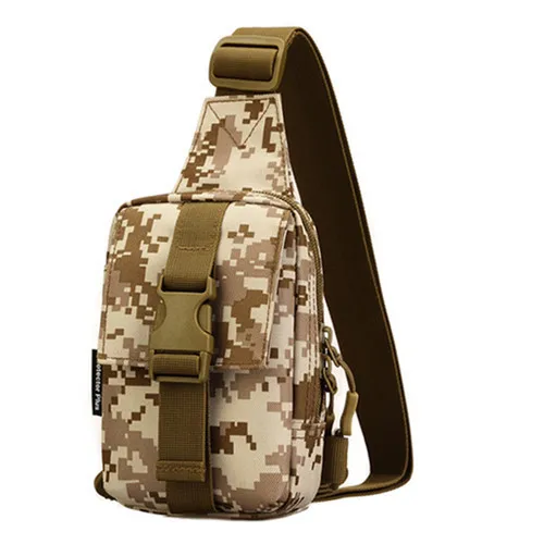 Высокое качество, маленькие сумки на ремне в стиле милитари, мужская сумка через плечо, сумка для путешествий, для верховой езды, нагрудная посылка, Мужская армейская сумка через плечо - Цвет: Desert digital