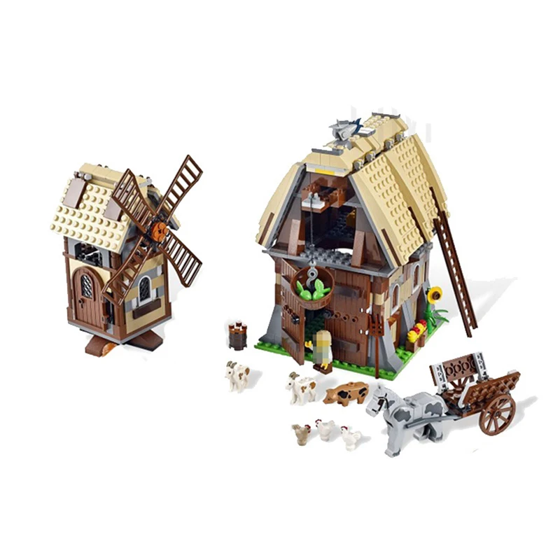 

Lepin 16049 Creative Series The Mill Village Raid Set 1010Pcs Genuine Building Blocks Bricks Educational Toys Birthday Gift