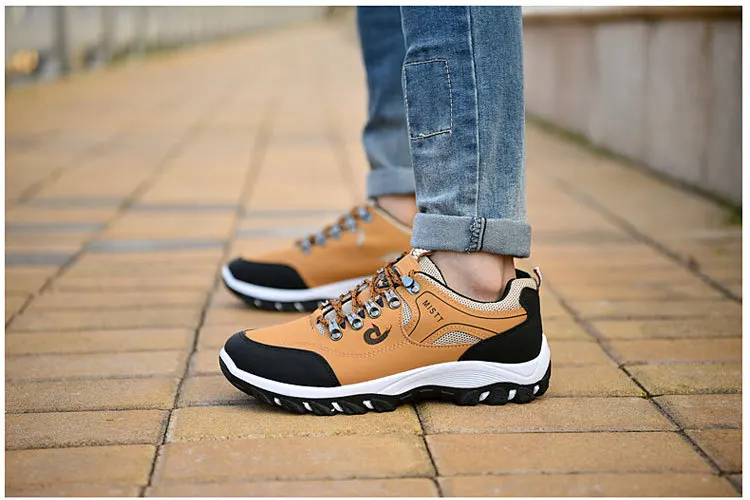 

XQKZDE 2019 Quick Drying Slip-On Outdoor Sneakers Men's Outdoor Hiking Shoes Man Plus Size Trekking Trail B-01