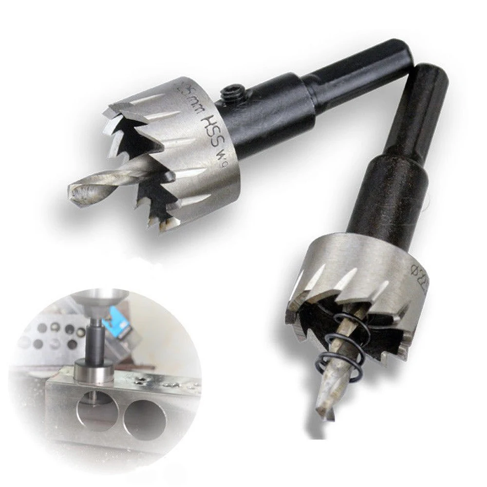5PCs HSS Drill Bit Hole Saw Set Stainless Steel Metal Alloy 16-30mm