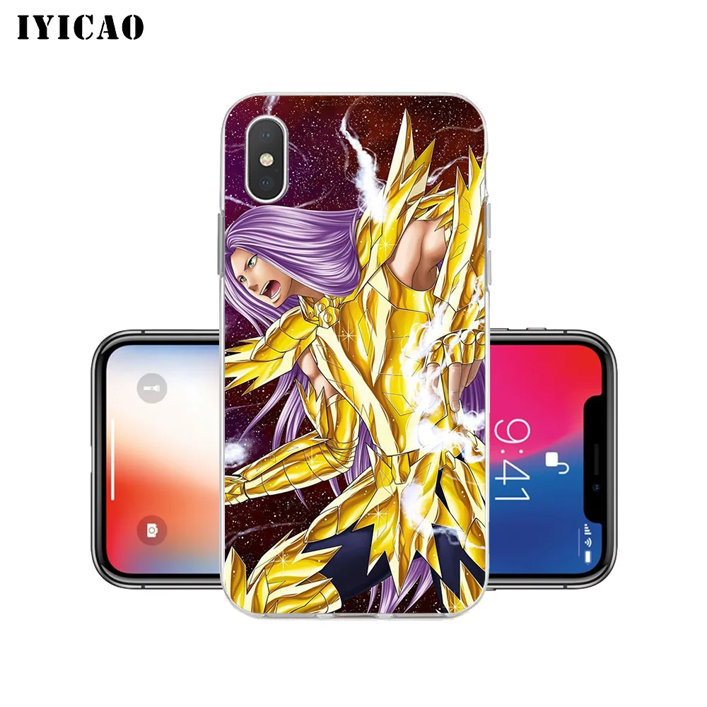 IYICAO мультфильм Saint Seiya Мягкий силиконовый чехол для телефона iPhone X XR XS MAX 6 6s 7 8 Plus 5 5S