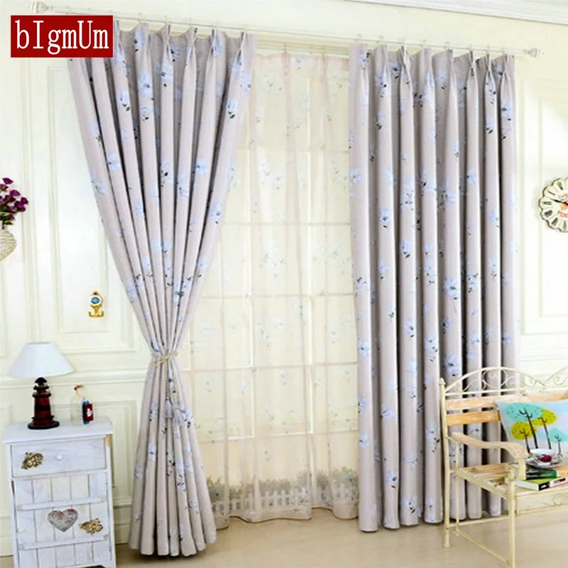 

Rustic Flower Pastoral Blinds Shade Blackout Curtains For Living Room Fabric Curtain For Kids Bedroom Stylish Tulle Curtain 2018