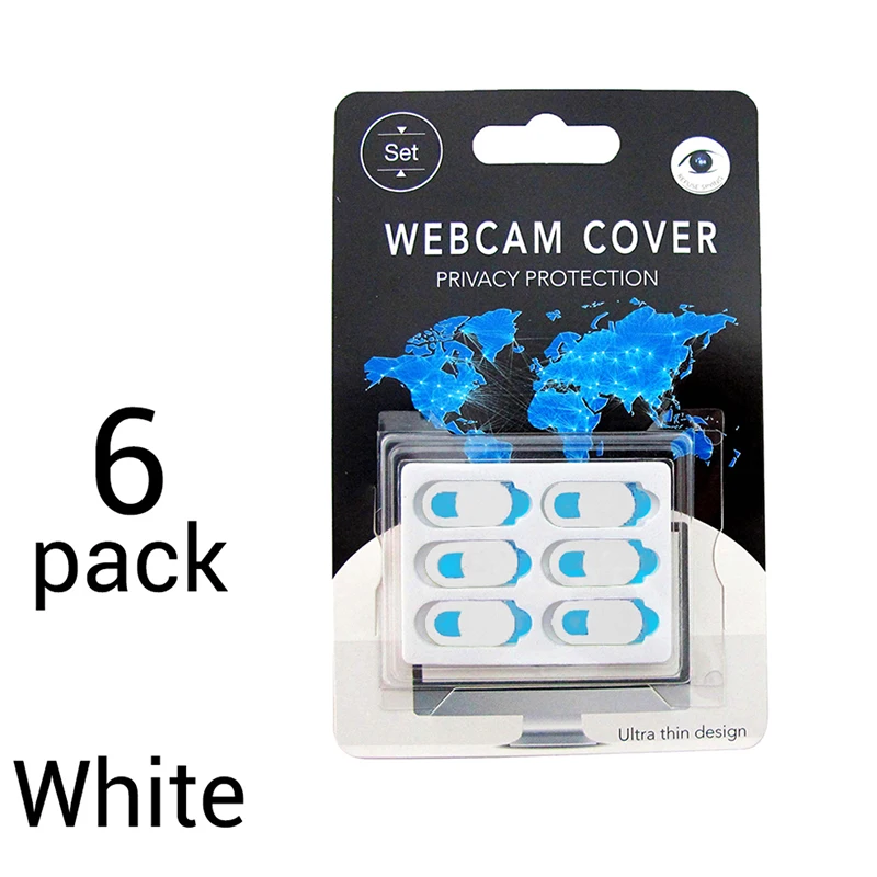 white 6pack Крышка веб-камеры пластиковая Универсальная крышка камеры для веб-ноутбука iPhone ПК Ноутбуки Sticke - Цвет: white 6pack