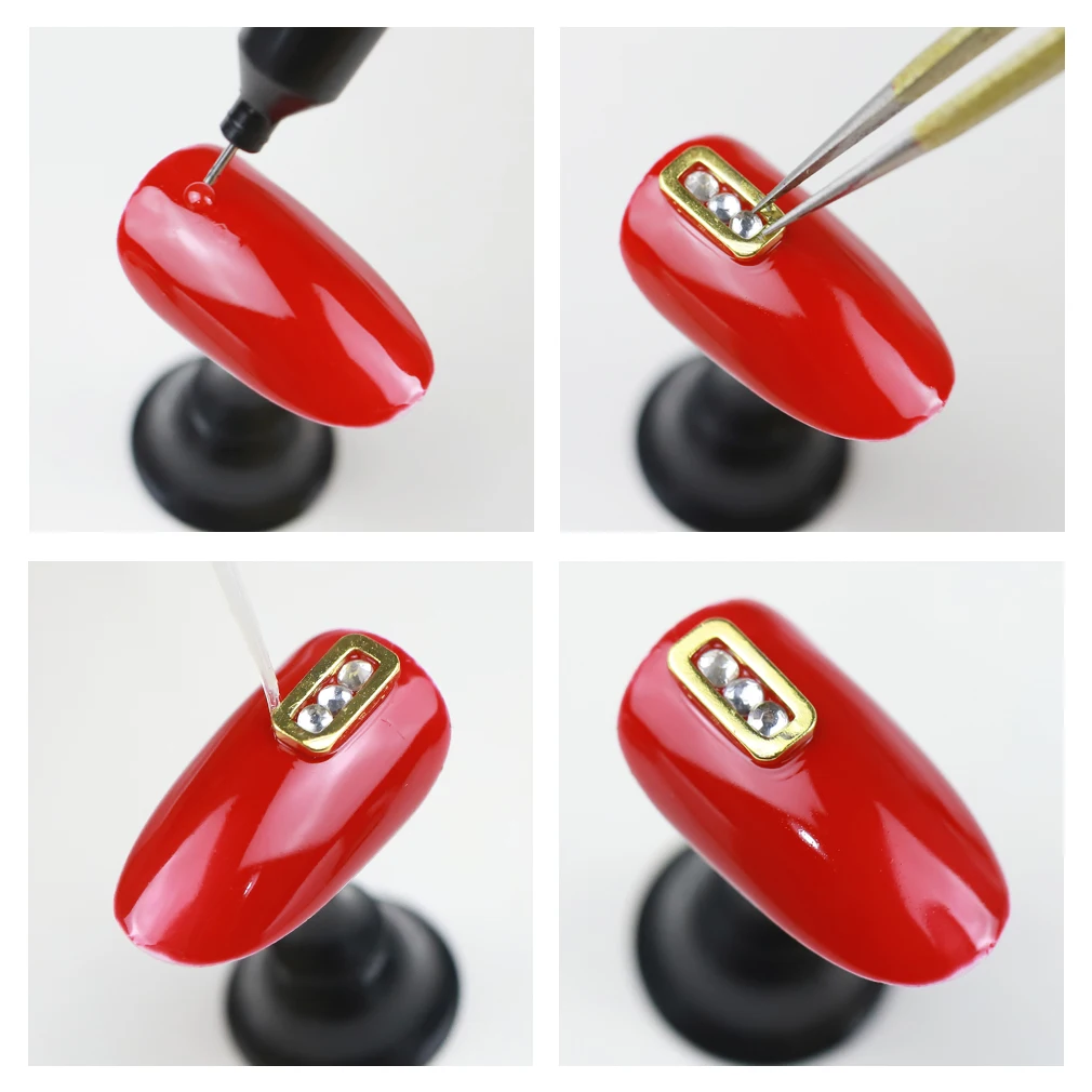 Elite99 Portable Point Drill Gel UV Acrylic Rhinestones Nail Gel For False Nail Decoration With Needle Sharp-tip Brush Manicure