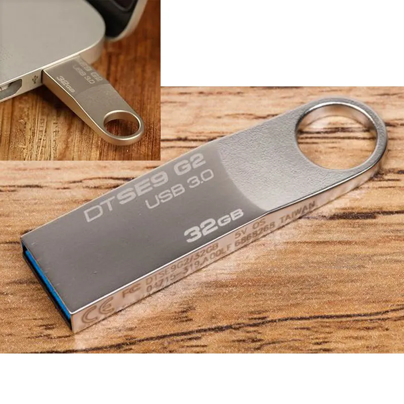 Kingston USB Флэш-Накопитель Флешки Палка DTSE9G2 8 ГБ 16 ГБ 32 ГБ 64 ГБ 128 ГБ 3.0 Pen Drive ментальное Кольцо Флэш-Памяти Memoria