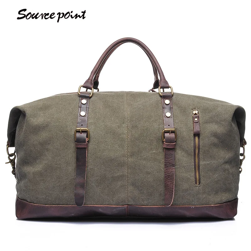 

YISHEN Canvas Men's Travel Duffle Large Capacity Male Travel Bag Top-handle Men Crossbody Bag Casual Travel Shoulder Bag YD-2077